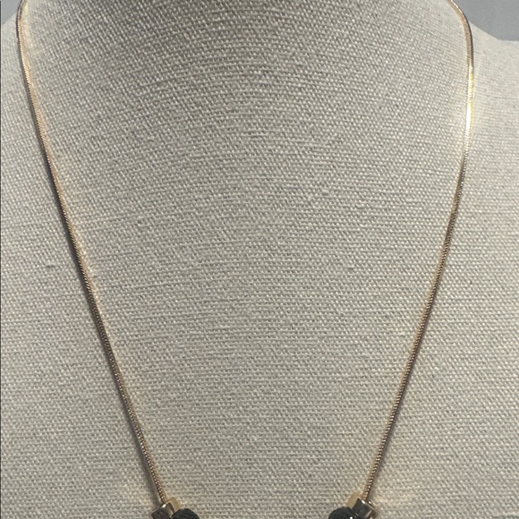 Black Sparkle Beaded Gold Tone Necklace. NWOT  (BR1313/2) - Picture 4 of 8